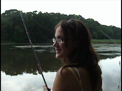 Mallory fishing. Copyright 2009 David A. Hamilton